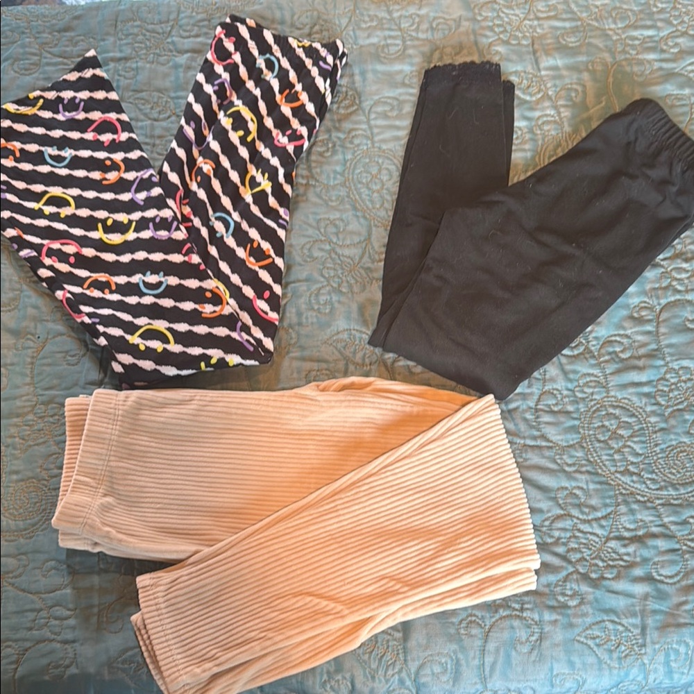 Colorful and Black Leggings Set